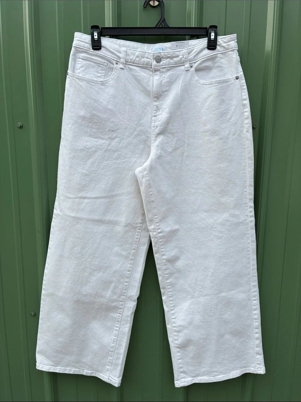 Women’s Wide Leg Denim Jeans Pants White Size 16